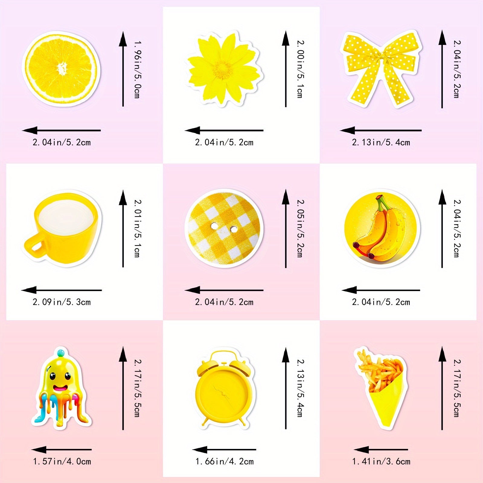 50pcs Cream Yellow VSCO Girl Stickers for Water Bottles Phones Laptops Notebooks