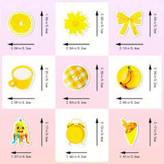 50pcs Cream Yellow VSCO Girl Stickers for Water Bottles Phones Laptops Notebooks