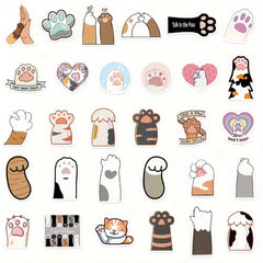 61pcs Cat Claw Stickers Laptop Helmet Decoration Waterproof DIY