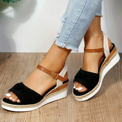 Women's Twist Knot Espadrille Wedge Sandals