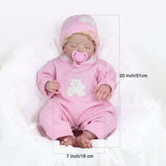 20inch Curly Hair Soft Rubber Doll With Cloth Body & Accessories