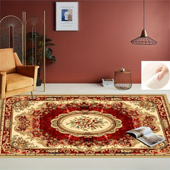 Boho Anti Fatigue Kitchen Rugs Red Vintage Absorbent Non Slip Mat