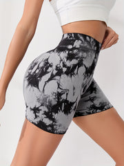 Tie Dye High Waisted Biker Shorts - Hips Lifting & Fabulous Look
