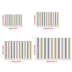 Yellow Gray Line Large Carpet Soft Durable Living Room Machine Washable