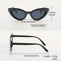 Y2K Cat Eye Sunglasses Rhinestone Decor UV400