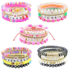 Boho Layering Bracelet Stretch Beaded Wristband