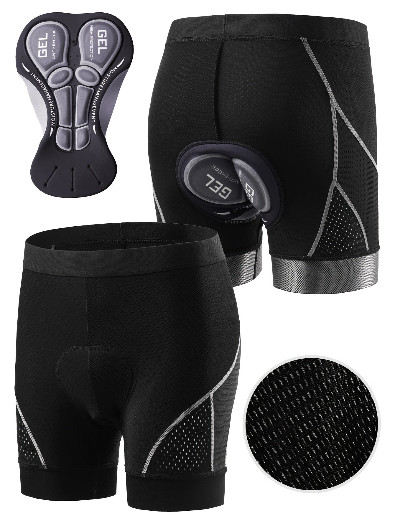 Men's Compression Cycling Shorts with 3D Gel Padded Short Pants