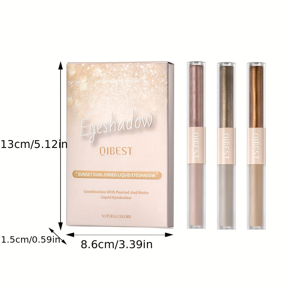 6pcs Liquid Eyeshadow Set Pearly Matte Double Ended Eyeshadow