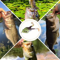 5pcs Bionic Frog High Carbon Steel Double Hook Soft Lure Fishing Tackle