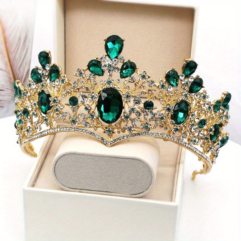 Crystal Headband Queen Crown Head Jewelry Bridal Hair Accessories