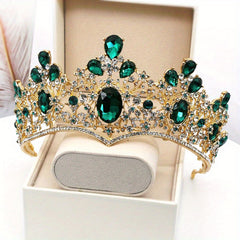 Crystal Headband Queen Crown Head Jewelry Bridal Hair Accessories