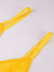 2pcs Mesh Unlined Bras Sheer Wireless Bra Women's Lingerie