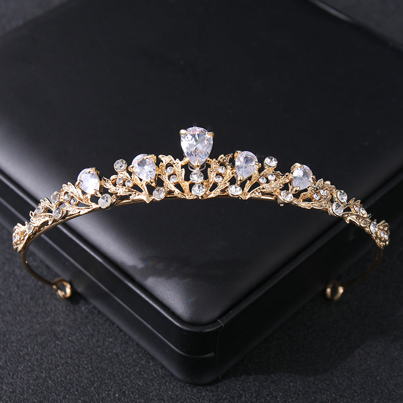 Crystal Zircon Princess Tiara for Bride Pageant Crown