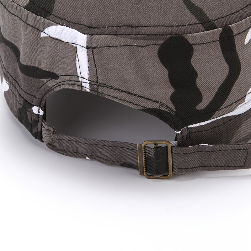Men's Camo Flat Top Outdoor Hat