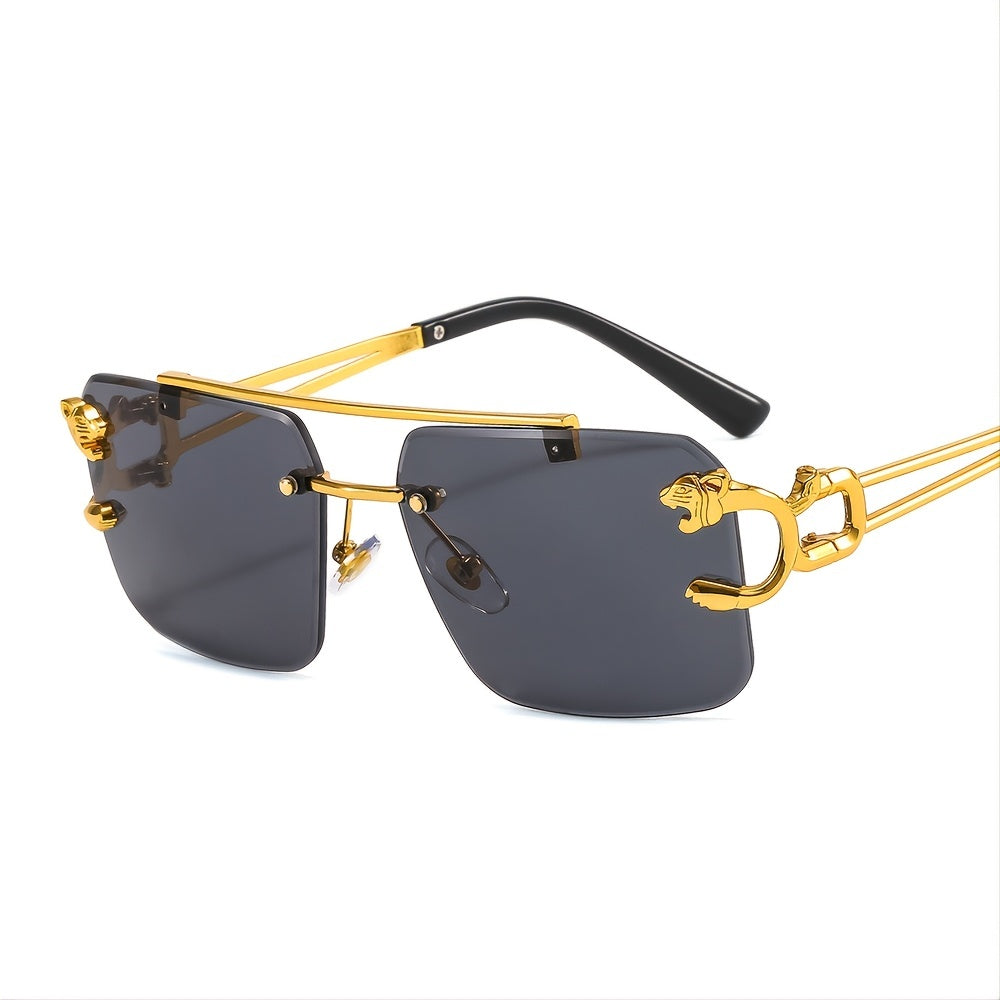 Men's Rimless Casual Square Sunglasses