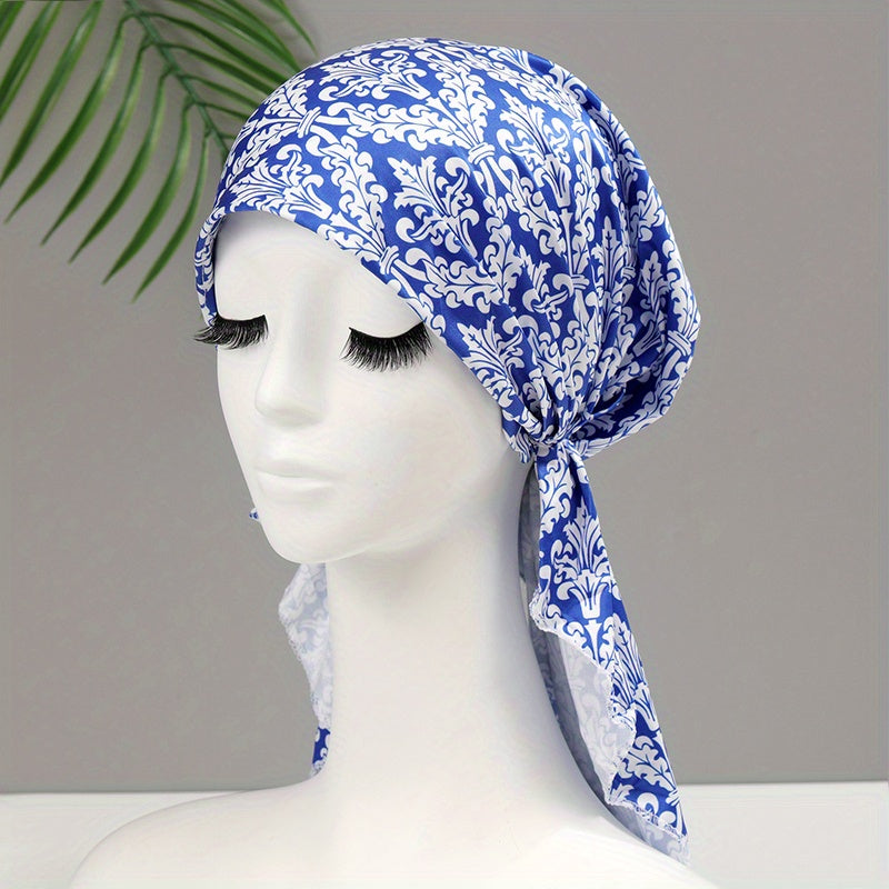 Boho Paisley Print Turban Hat Soft Bandana Headscarf Head Wraps for Women