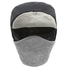 Kids Fleece Warm Waterproof Hat With Detachable Face Mask And Earflap