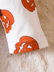 Halloween Pumpkin Graphic Romper Baby Onesie