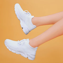Women's Breathable Lace up Casual Sneakers Lightweight Sports Shoes