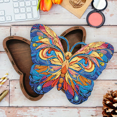 Butterfly Shape Wooden Box Retro Cosmetics Storage Box