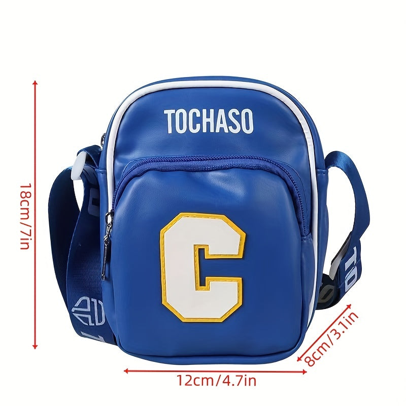 Casual PU Leather Crossbody Bag For Boys