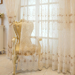 Euro Geometric Sheer Curtain for Living Room Bedroom