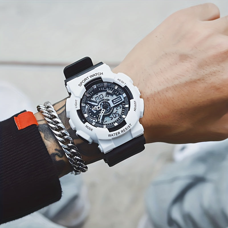 Waterproof Sports Watch Double Display Versatile Wrist Watch