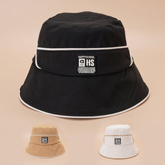 Patch Bucket Hat Reversible Fisherman Cap Women Summer Beach Travel Sun Hat