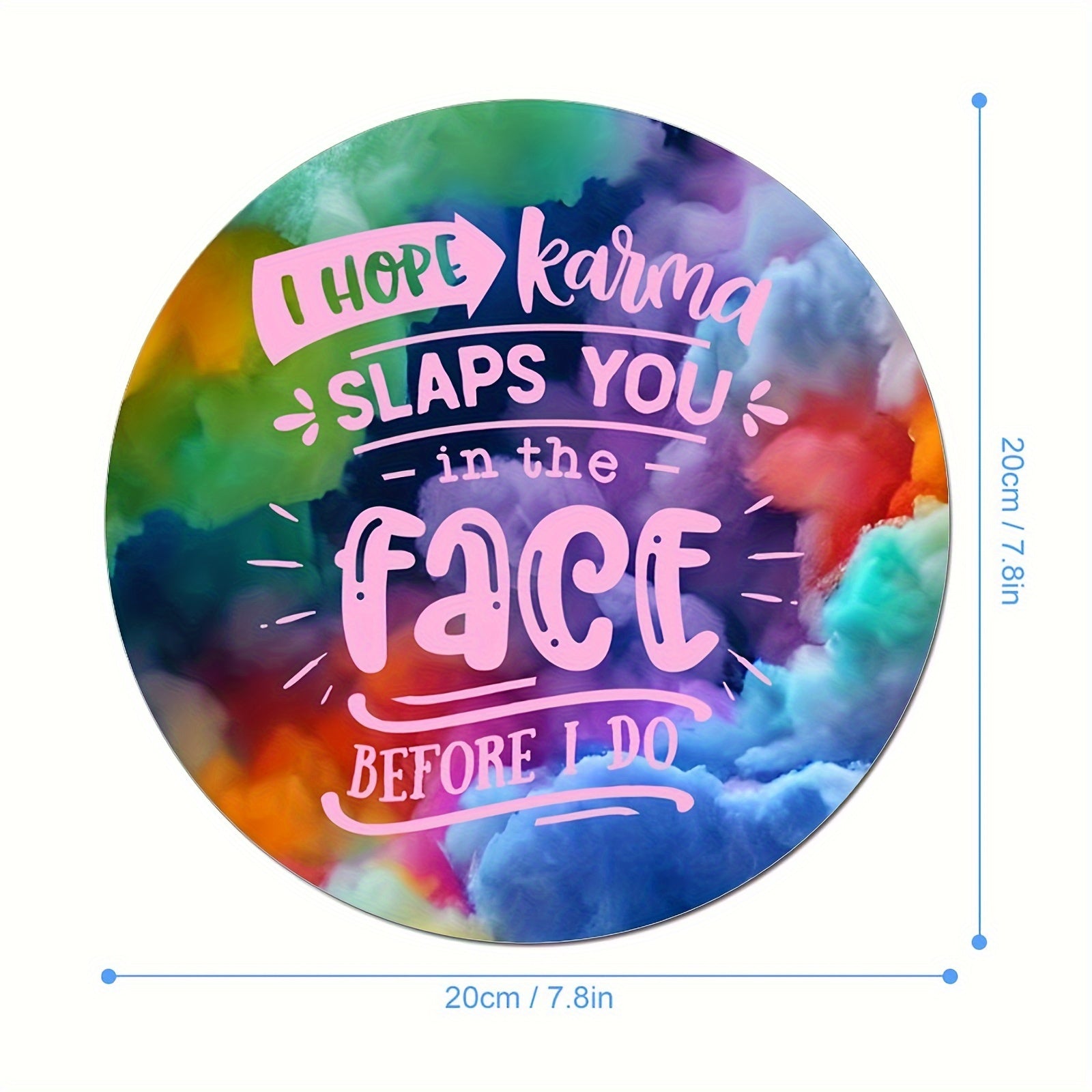 Round Mouse Pad Non Slip Rubber Base Small Size 7 87 X 7 87 X 0 1inch