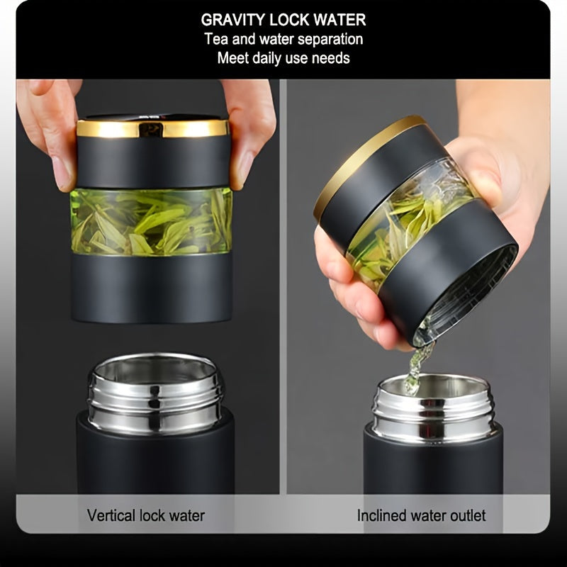Digital Temp Display Water Bottle with Tea Infuser 316 Stainless Steel Insulated
