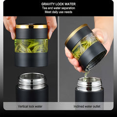 Digital Temp Display Water Bottle with Tea Infuser 316 Stainless Steel Insulated