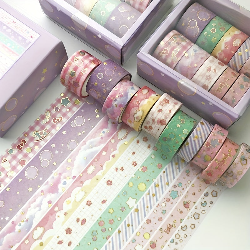 10pcs Bronzing Hand Account Tape Set 3 Meters