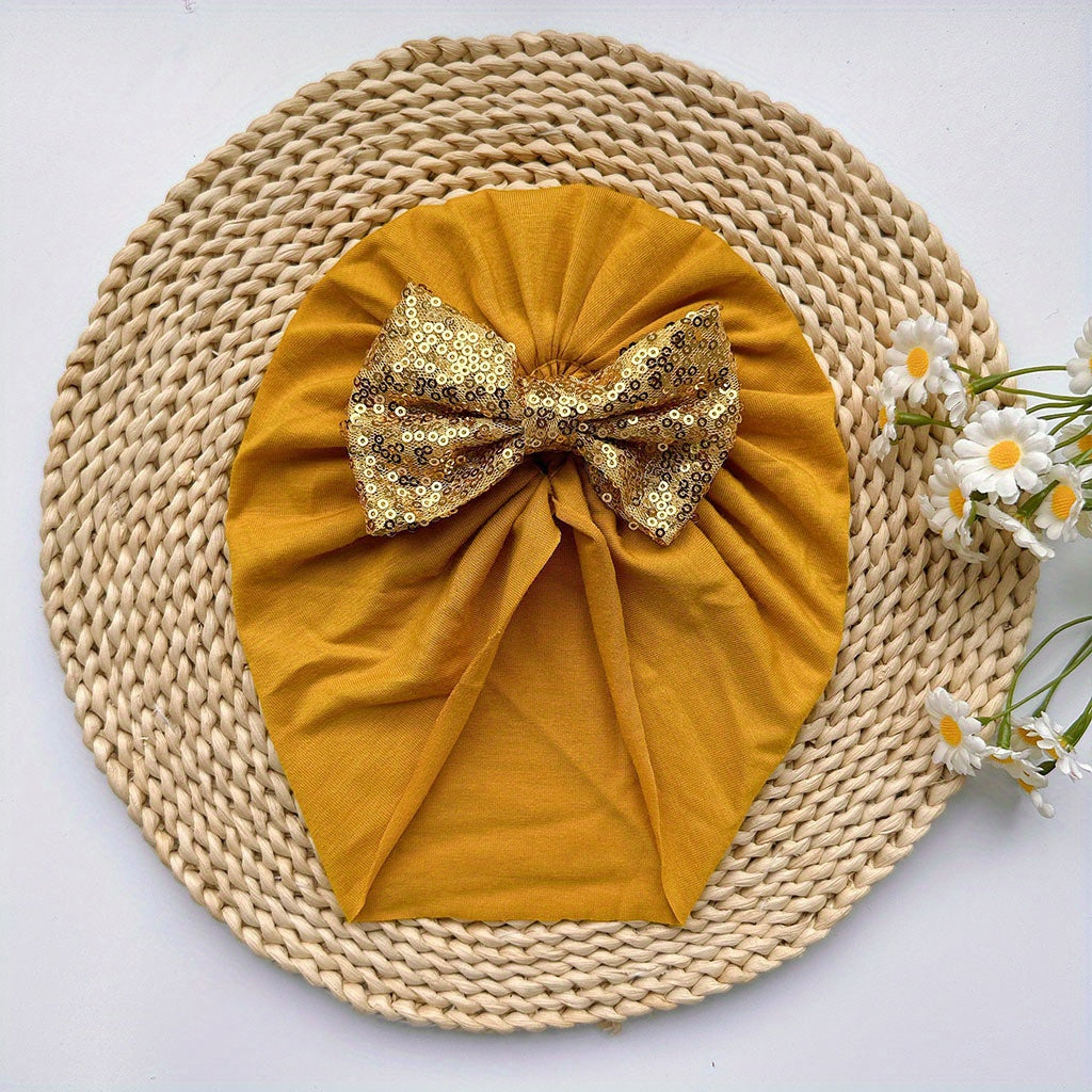 Soft Elastic Baby Girls Bowknot Turban Headband