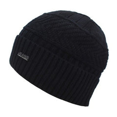 JEANS Lettering Men's Knitted Hat Warm Winter Hat