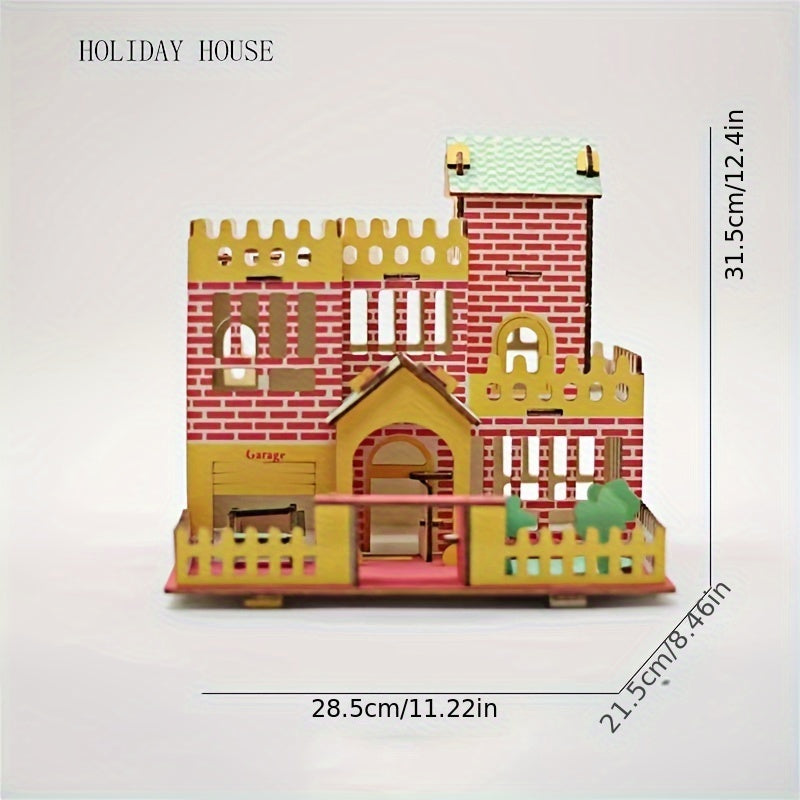 Wooden 3D Jigsaw Puzzle Ornaments Educational Game Toys