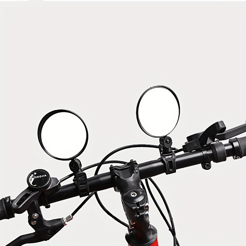 2pcs 360 Rotatable Bike Mirror for Mountain & Road Bikes Safety Visibility