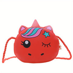 Cartoon PU Leather Crossbody Bag Lightweight Casual Shoulder Bag