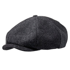 Vintage Herringbone Tweed Newsboy Cap Cosplay Hat