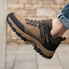 Men's Low Top Lace Up Sneakers for Outdoor Activities
