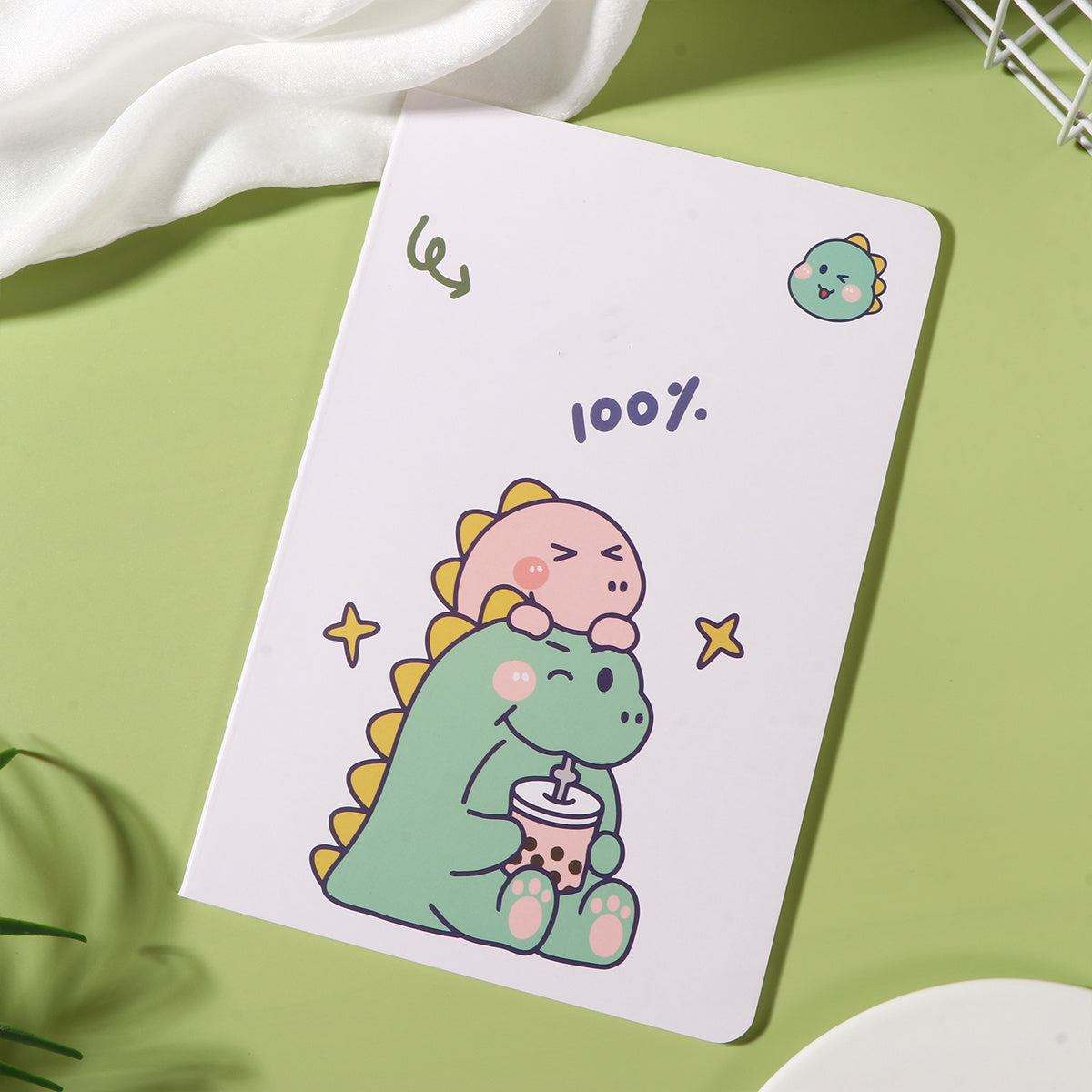 Cute Dino A5 Notebook 30 Pages, Kids Journal, Drawing Pad, Stationery Gift
