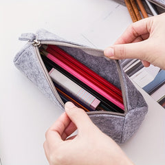 Large Capacity Felt Pencil Bag Student Supplies School Office Case Gift
