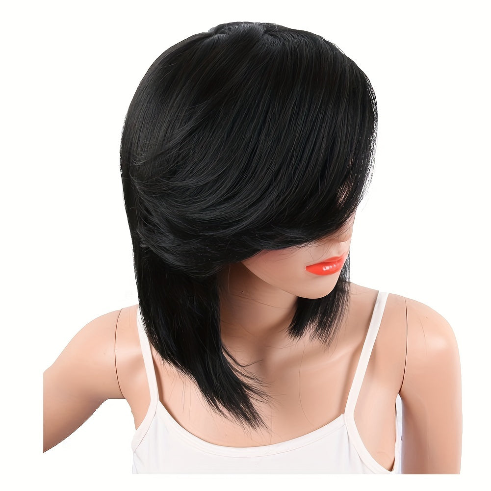 Synthetic Bob Wig Short Side Part Daily Use