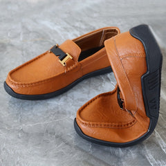 Men's Moc Toe Loafer Shoes Non slip PU Leather Shoes