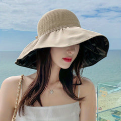 UPF 50 Sun Hat Wide Brim Mesh Sun Visor Women Beach Hats