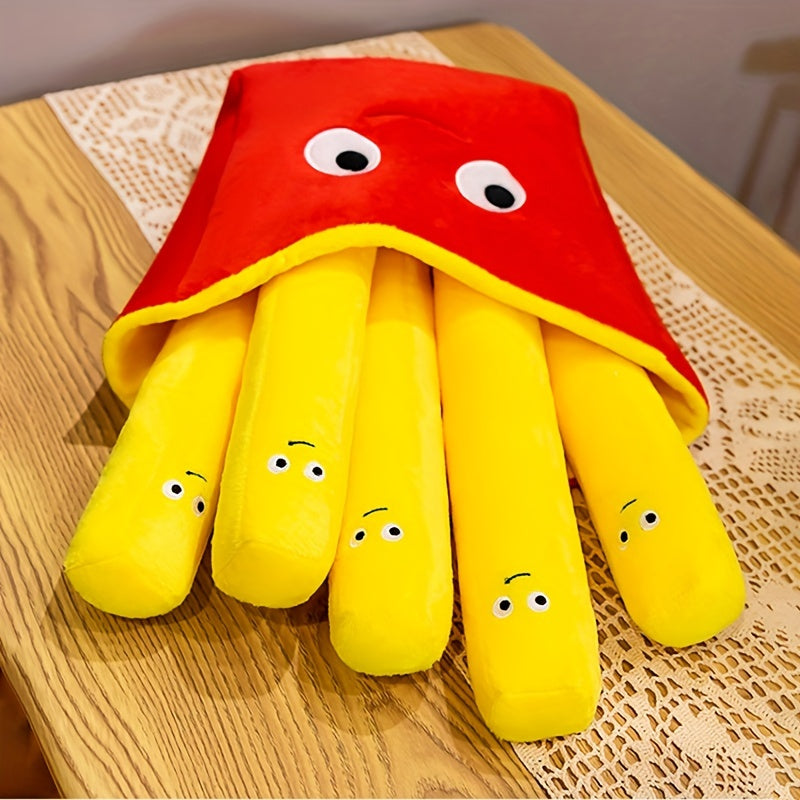 Hamburger & Fries Plush Toy Set, Fully Filled