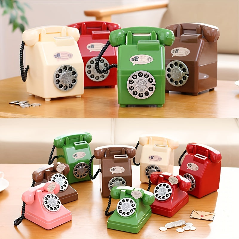 Vintage Telephone Money Box Retro Piggy Bank