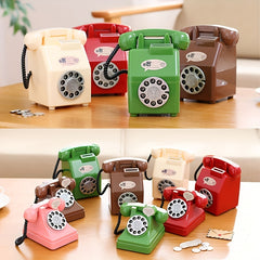 Vintage Telephone Money Box Retro Piggy Bank