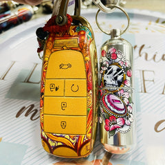 Skeleton Aluminum Keychain Waterproof Pill Storage Box