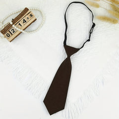 Adjustable Leather Band Small Tie for Men