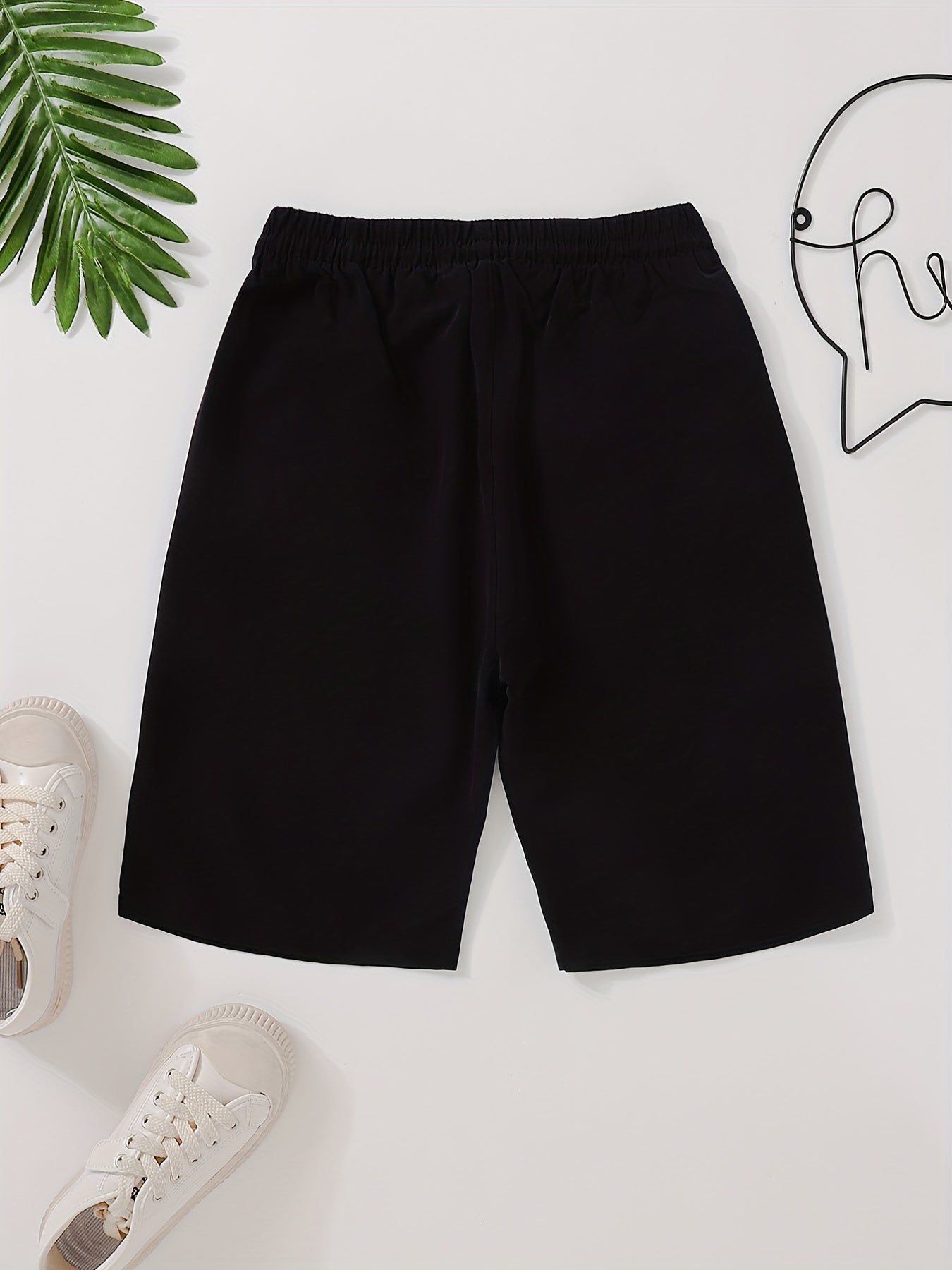 Smile Face And HAPPY ZONE Print Boys Comfortable Shorts